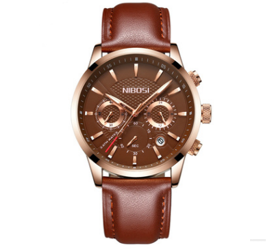 Sleek Black Gold Steel Sports Watch