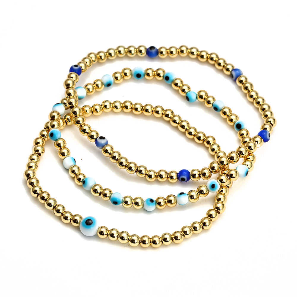 Ladies' Eye Bead Charm Bracelets