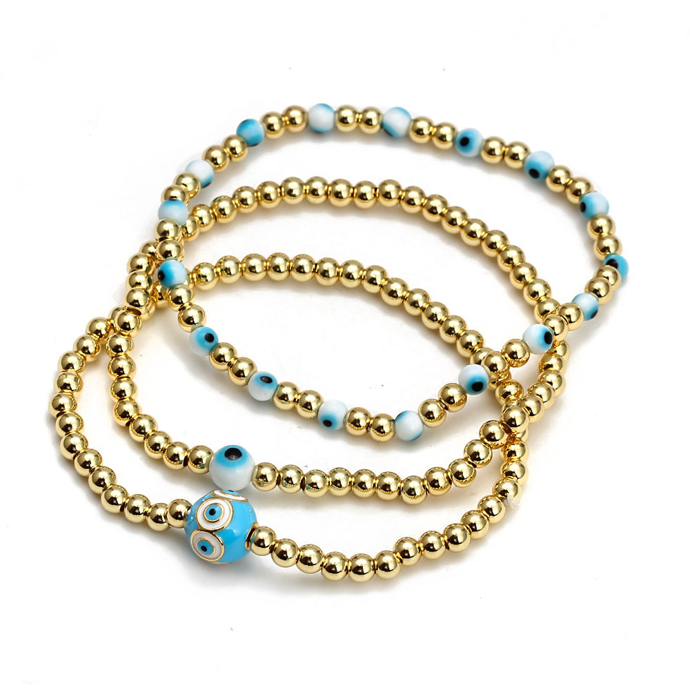 Ladies' Eye Bead Charm Bracelets