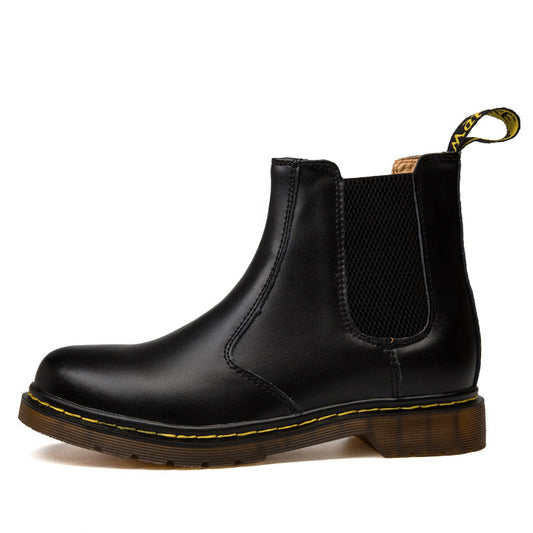 Autumn Chic Cowhide Martin Boots