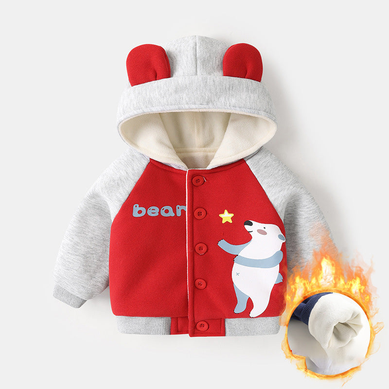 Infant Winter Fleece Hoodie Jacket