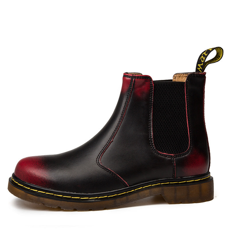 Autumn Chic Cowhide Martin Boots