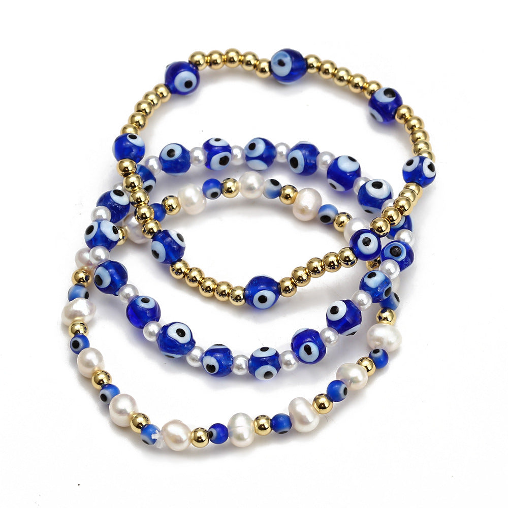 Ladies' Eye Bead Charm Bracelets