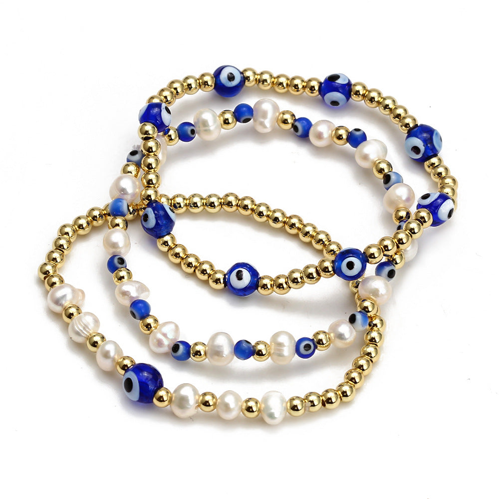 Ladies' Eye Bead Charm Bracelets