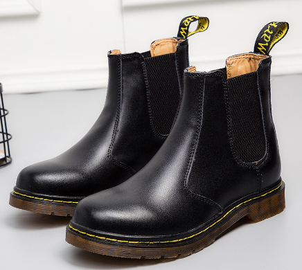 Autumn Chic Cowhide Martin Boots