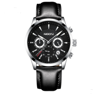 Sleek Black Gold Steel Sports Watch