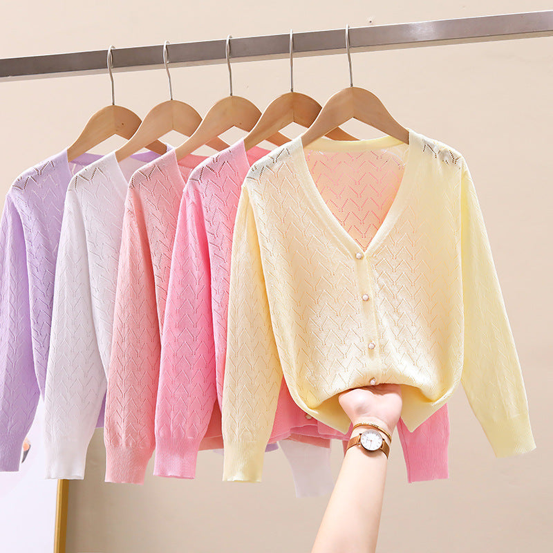 Kids' UV Protective Knit Cardigan