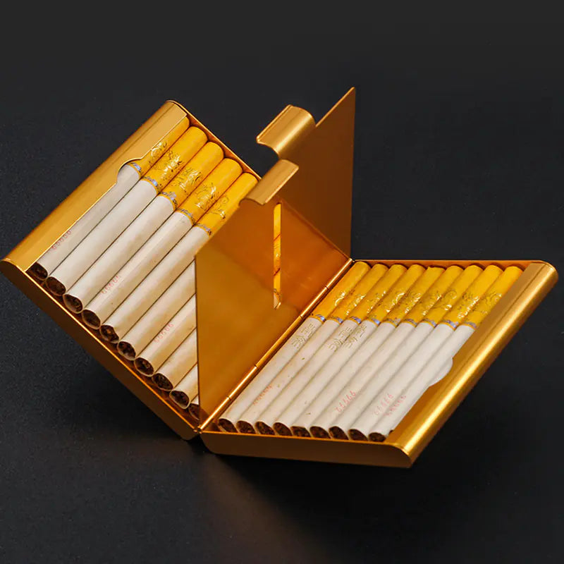 Creative Aluminum Cigarette Case and Card Holder Sleeve